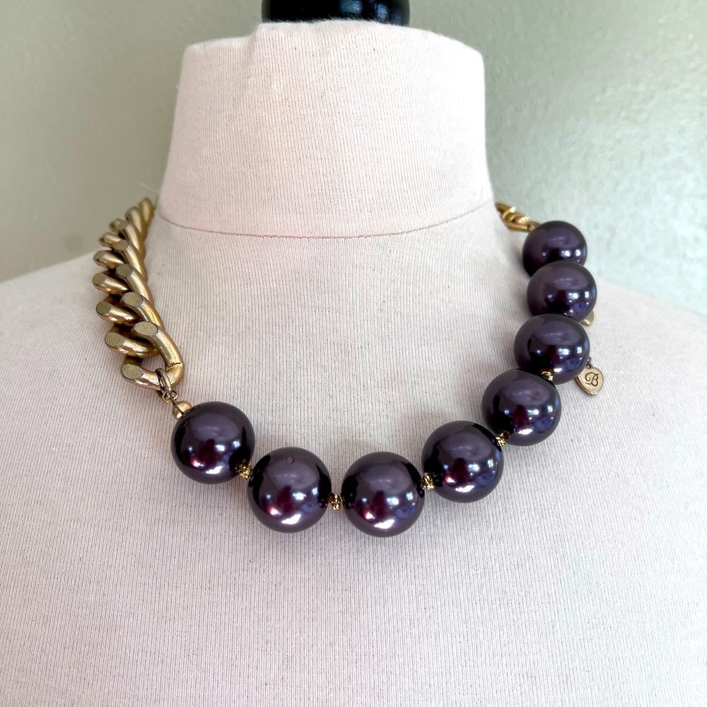Betsey Johnson gold pearled changed Necklace